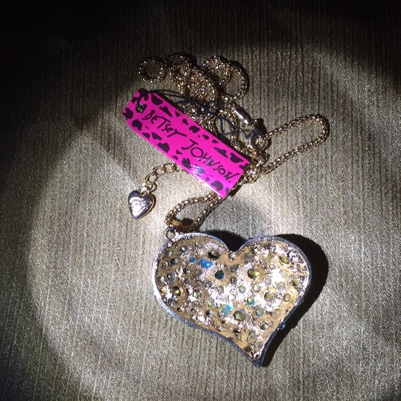 🦋💙🆕 Betsey Johnson Teal & Blue Big Heart - Picture 5 of 6